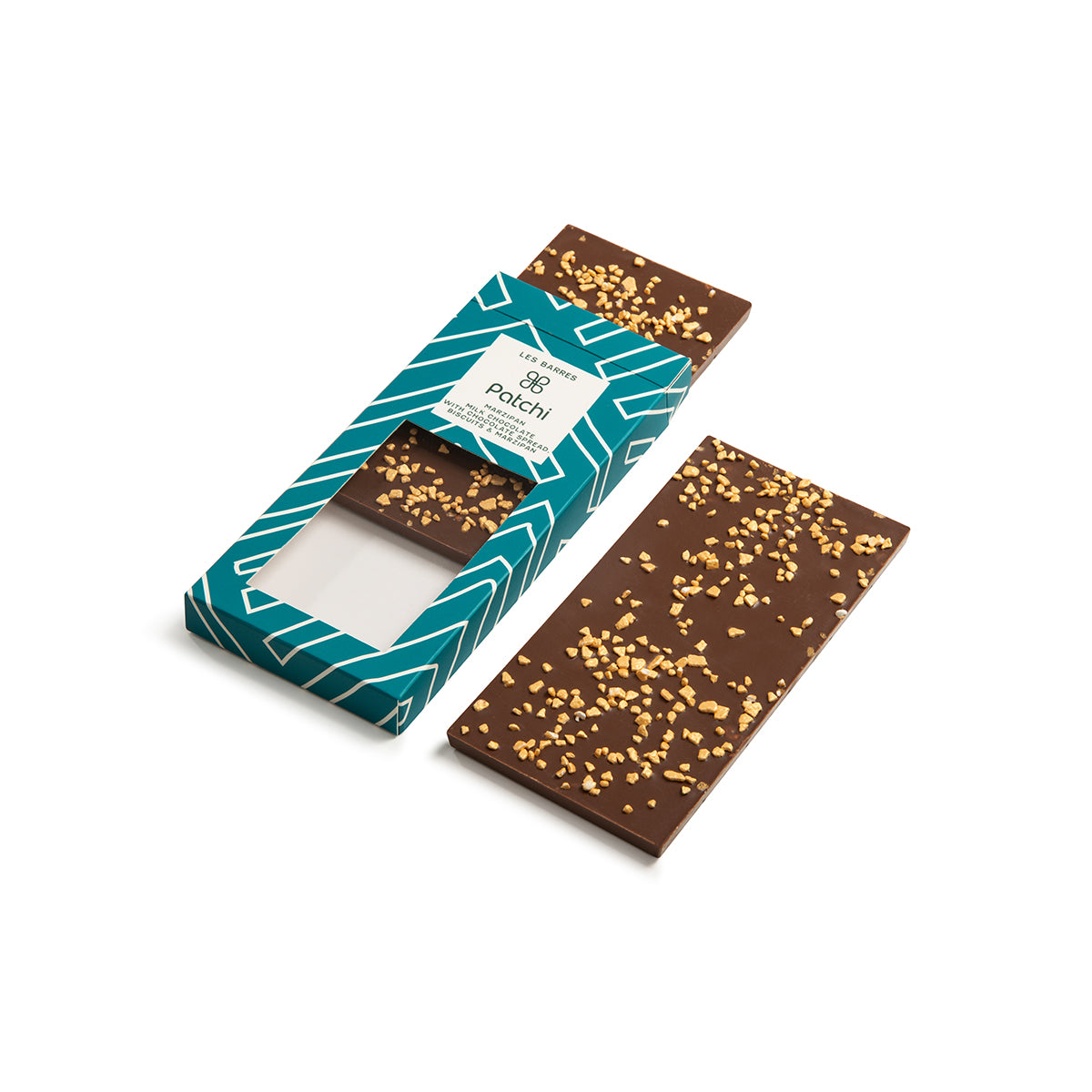 Milk Chocolate Bar With Chocolate Spread Biscuit Marzipan